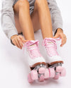 Patines 4 ruedas blancos con detalles rosas - RODEO