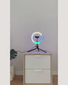 Aro de luz 15 colores con trípode mesa